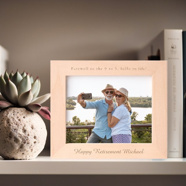 Happy Retirement | Personalised Etched Frames (Creator Uploaded)