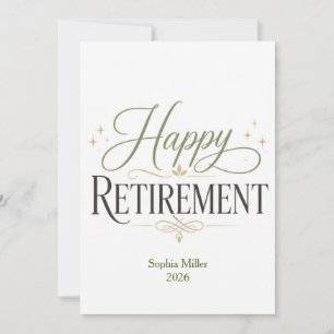 Happy Retirement Personalised Name Card