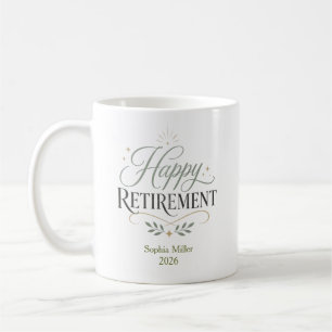 Happy Retirement Personalised Name Coffee Mug