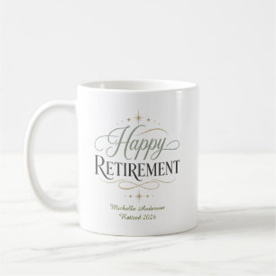Happy Retirement Personalised Name Coffee Mug