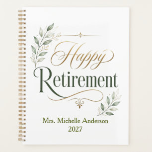 Happy Retirement Personalised Name Planner
