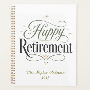 Happy Retirement Personalised Name Planner