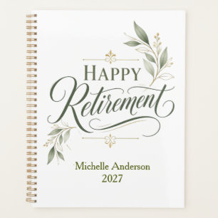 Happy Retirement Personalised Name Planner