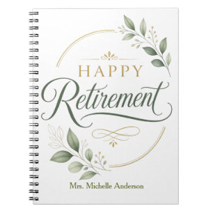 Happy Retirement Personalised Notebook