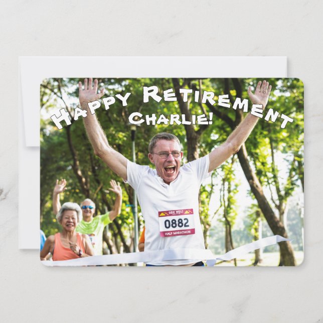 Happy Retirement Photo  Invitation (Front)