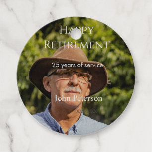 Happy retirement photo name year years of service favour tags