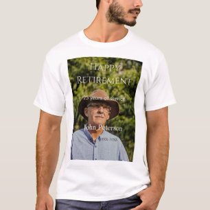 Happy retirement photo name year years of service  T-Shirt