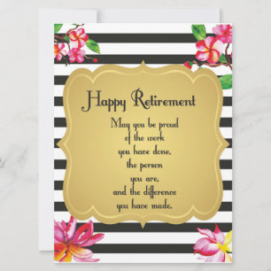 Happy Retirement Quote Farewell Gift Card