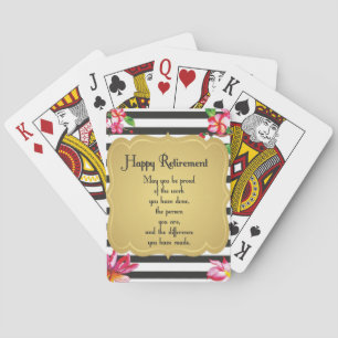 Happy Retirement Quote Farewell Gift Playing Cards
