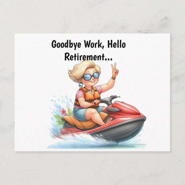 Happy Retirement Quote For Her Postcard (Front)