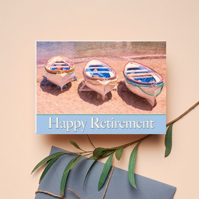 Happy Retirement Row Boats Card (Creator Uploaded)
