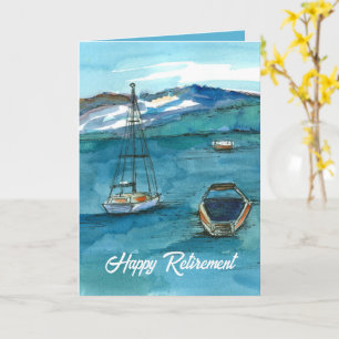 Happy Retirement Sailing Boat Congratulations Card