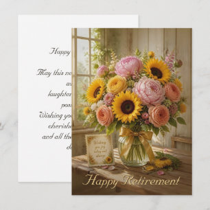 Happy Retirement Sunflower Bouquet Greetings