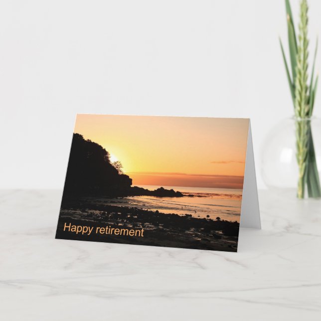 Happy retirement sunset in Scotland Card (Front)