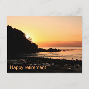 Happy retirement sunset in Scotland Postcard
