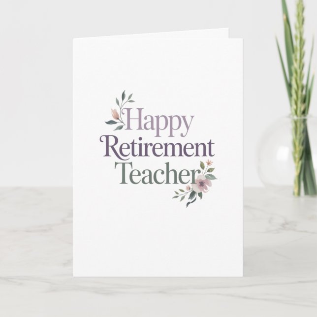 Happy Retirement Teacher Card (Front)