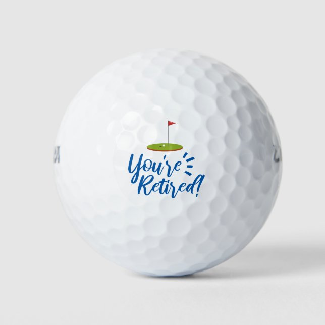 Happy Retirement to golfer you're retire with flag Golf Balls (Front)
