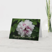 Happy Retirement Wishes White Peony Elegant