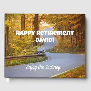 Happy Retirement with Road Photo Guest Book