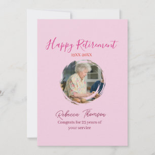 Happy retirement year name circle photo retired invitation