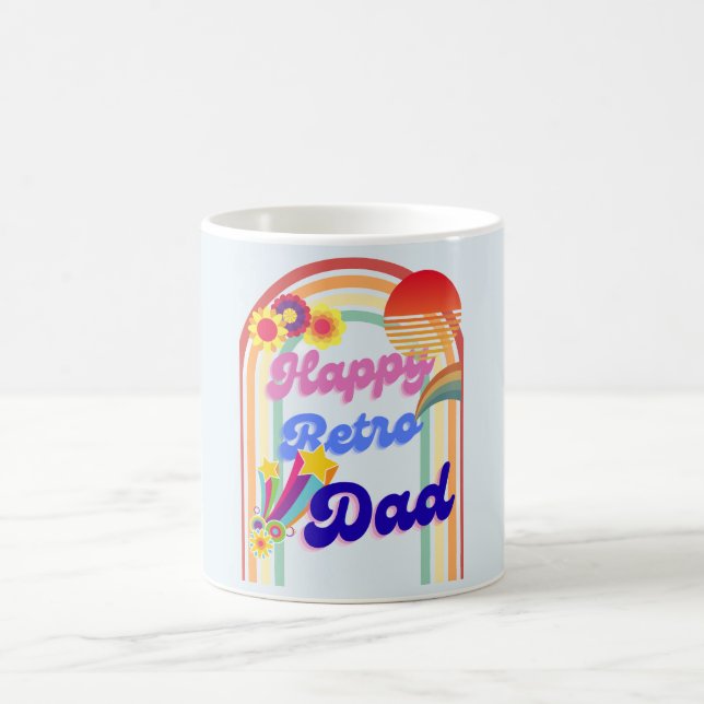 Happy Retro Dad Coffee Mug (Center)