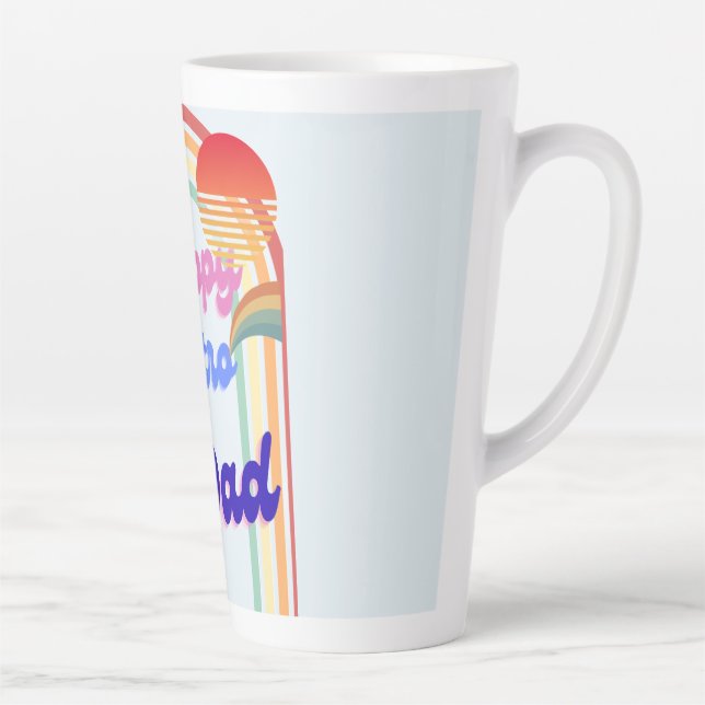 Happy Retro Dad Latte Mug (Right)