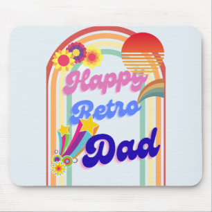 Happy Retro Dad Mouse Pad