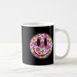 Happy Retro Daisy Smile Face Preppy Aesthetic Men  Coffee Mug