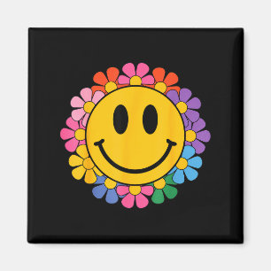 Happy Retro Daisy Smile Face Preppy Aesthetic Men Magnet
