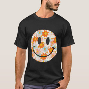 Happy Retro Daisy Smile Face Preppy Aesthetic Men  T-Shirt