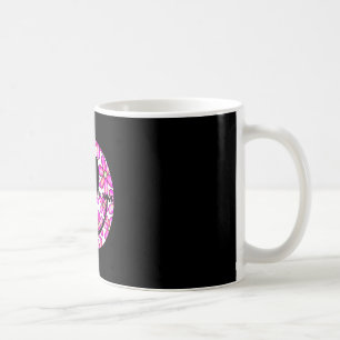 Happy retro daisy smile face purple preppy men coffee mug