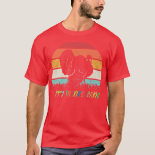 Happy Retro Thanksgiving Turkey Family Holiday Tha T-Shirt