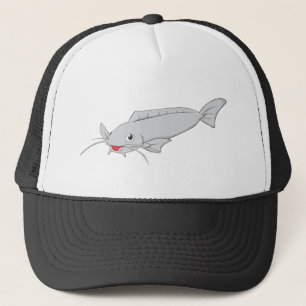 Happy River Catfish Cartoon Trucker Hat