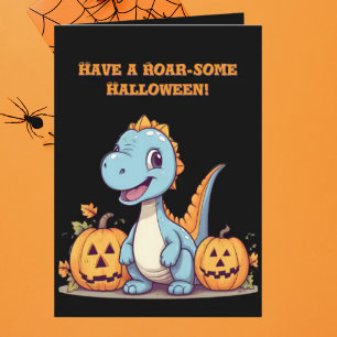 Happy Roar Some Cute Dino photo Halloween cards