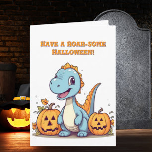 Happy Roar Some Cute Dino photo Halloween cards