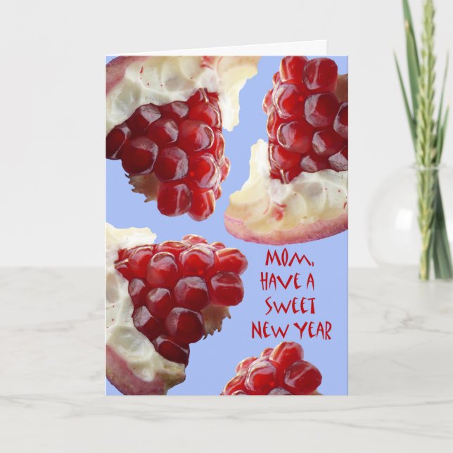 Happy Rosh Hashanah for Mum, Pomegranate Holiday Card (Front)
