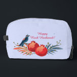 Happy Rosh Hashanah Jewish New Year Floral Pattern Dopp Kit<br><div class="desc">"Happy Rosh Hashanah" Lettering "L'Shana Tova" Jewish New Year Holiday Wishes "Shanah Tovah U’Metukah! May your year be sweet and good." symbols card. Flowers and birds, shofar, pomegranate, star of David, Flowers, Rosh Hashana traditional fruits autumn season, Shanah Tovah festival Party decoration, sukkot event. Shana Tova! Judaica Religion. Vintage. Happy...</div>