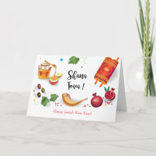 Happy Rosh Hashanah Jewish New Year Greeting Card