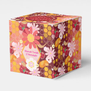 Happy Rosh Hashanah pattern personalised Favour Bo Box