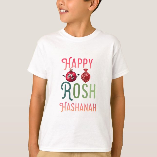Happy Rosh Hashanah Shofar Jews Holiday Jewish New T-Shirt (Front)