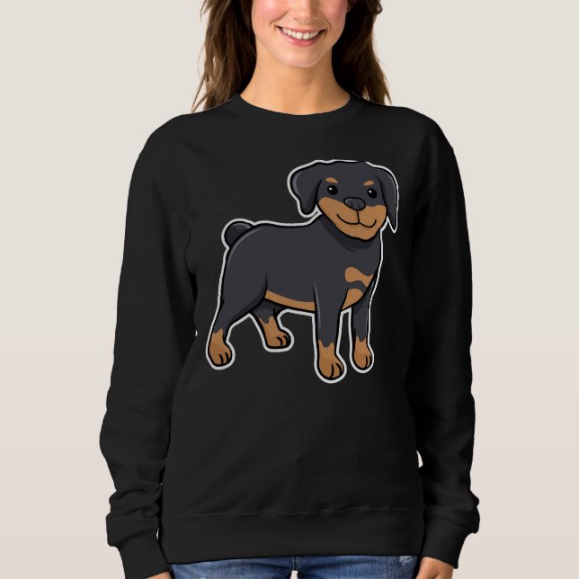 Happy Rottweiler 34 Sweatshirt (Front)