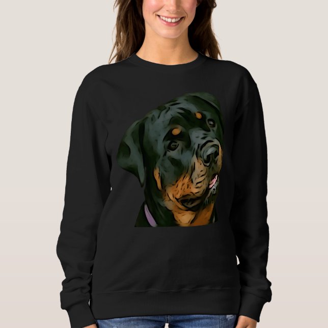 Happy Rottweiler Hat Sweatshirt (Front)