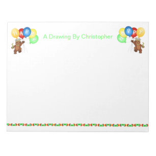 Happy Royal Bears Drawing Notepad