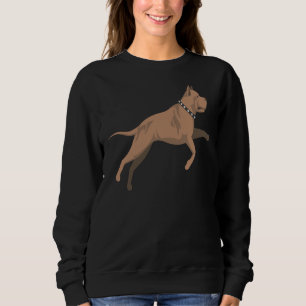 Happy Running Pitbull Dog Sweatshirt