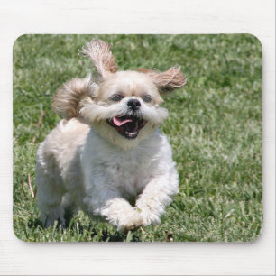Happy running Shih Tzu Mouse Pad
