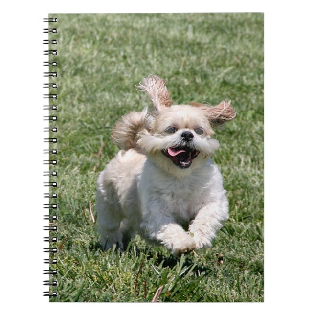 Happy running Shih Tzu Notebook (Front)