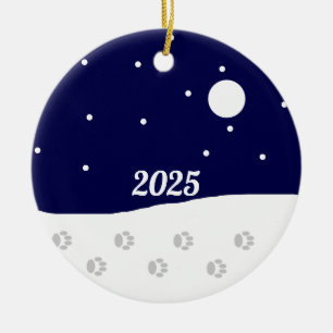 Happy Rural Winter: Ceramic Ornament