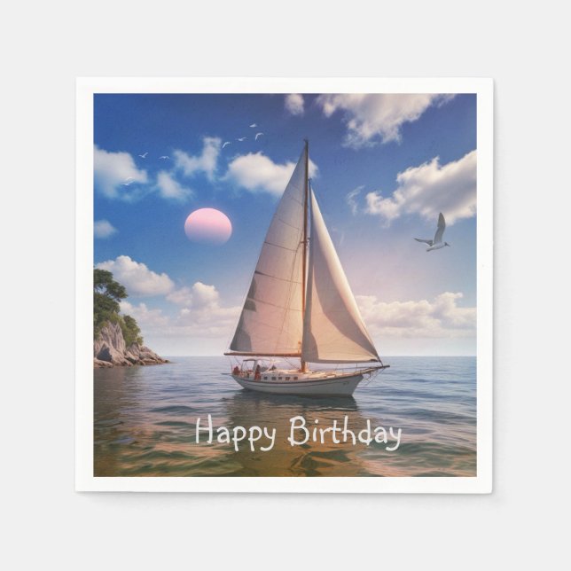 Happy Sailing  Napkin (Front)