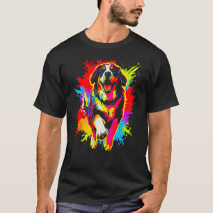 Happy Saint Bernard Dog T-Shirt