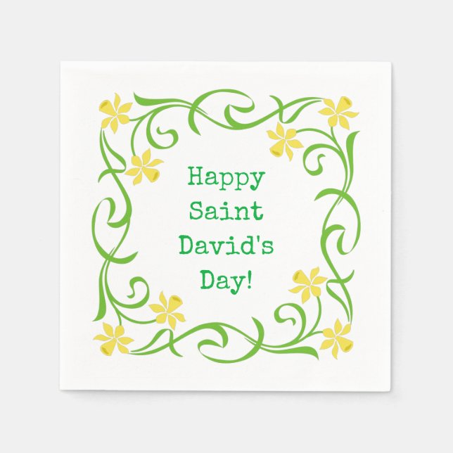 Happy Saint David's Day Napkin (Front)